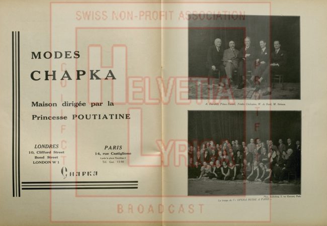 Dargormyjsky, Roussalka, Chaliapine, Smirnoff, Programme, Paris, 1930, 22 (coll.PM)